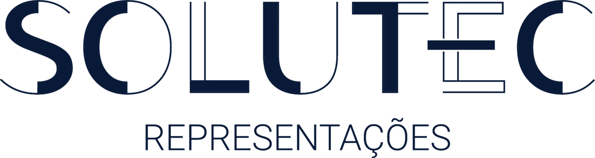 Logotipo Solutec Representações em azul